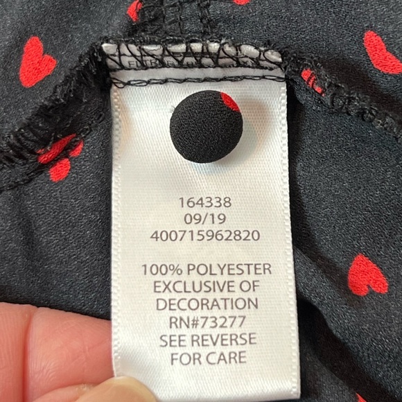 CANDIE’S women black crop top with hearts design /size XXL - Picture 7 of 7